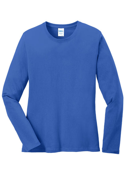 Port & Co Women's Long Sleeve Core Cotton Tee. LPC54LS