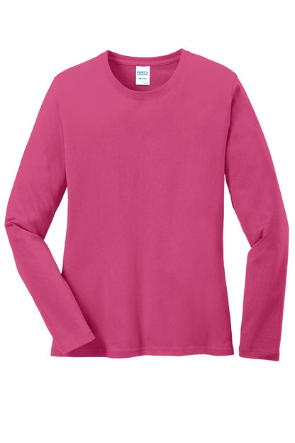 Port & Co Women's Long Sleeve Core Cotton Tee. LPC54LS