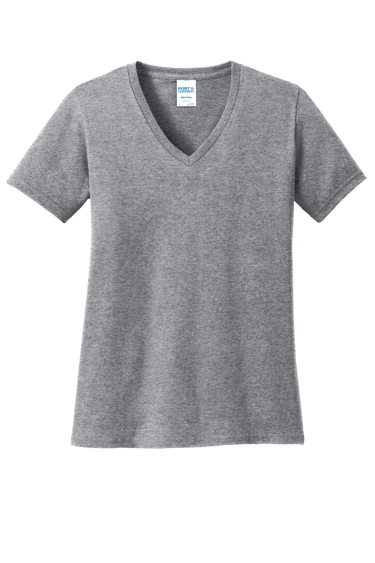 Port & Co Women's Core Cotton V-Neck Tee. LPC54V
