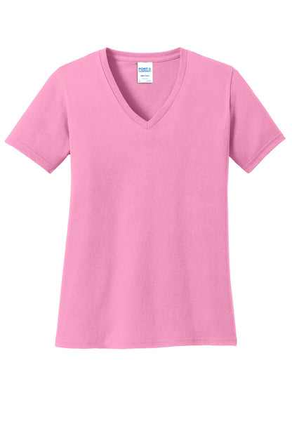 Port & Co Women's Core Cotton V-Neck Tee. LPC54V