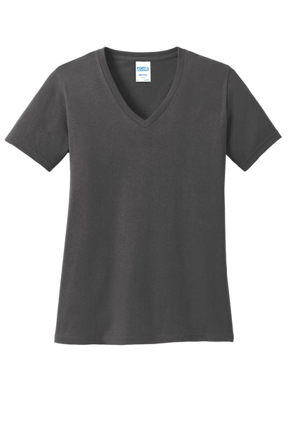 Port & Co Women's Core Cotton V-Neck Tee. LPC54V