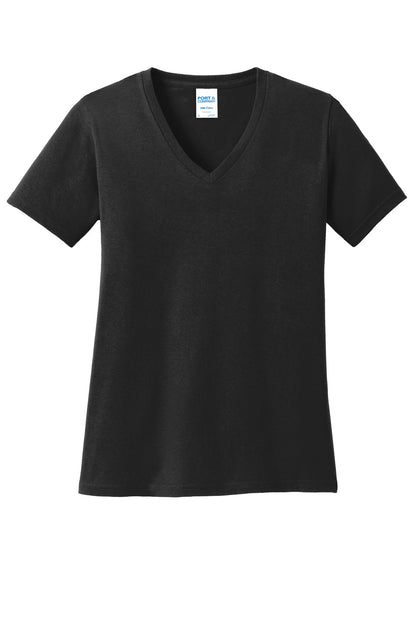 Port & Co Women's Core Cotton V-Neck Tee. LPC54V