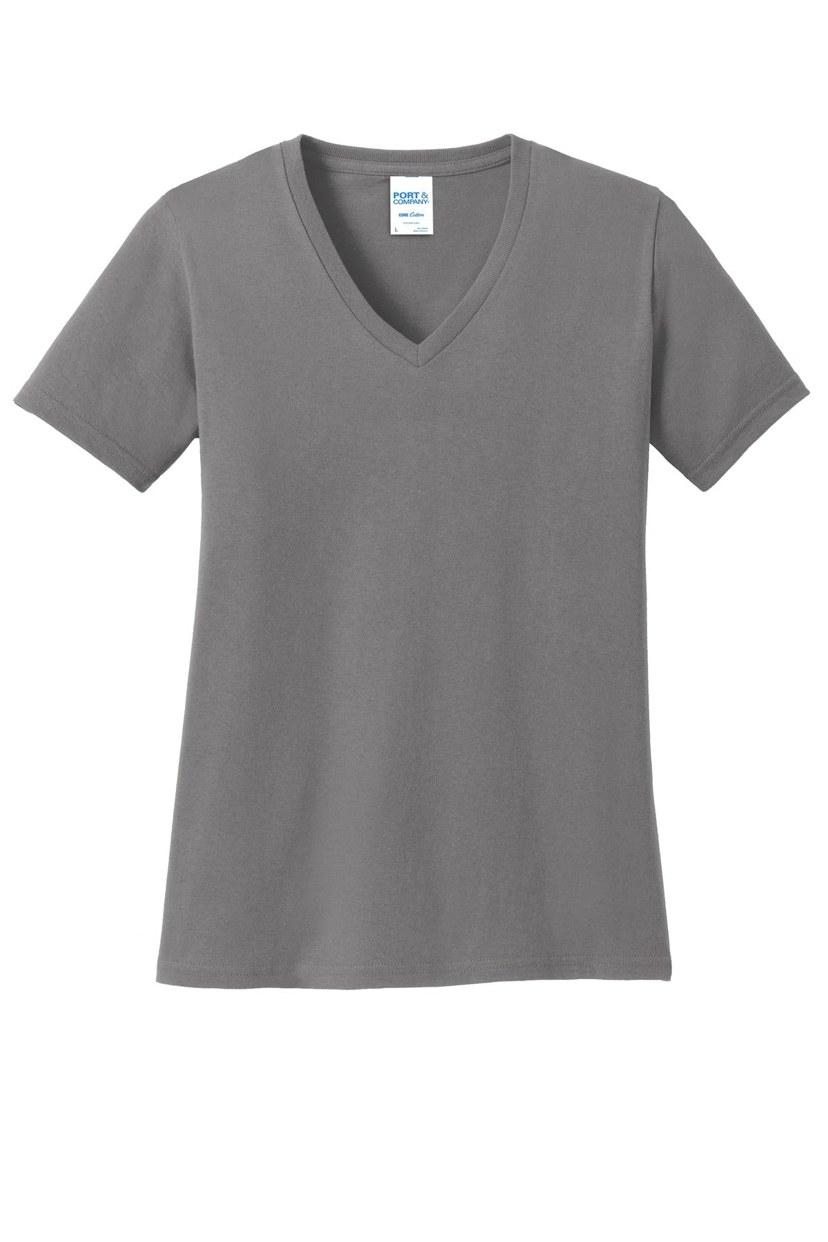 Port & Co Women's Core Cotton V-Neck Tee. LPC54V