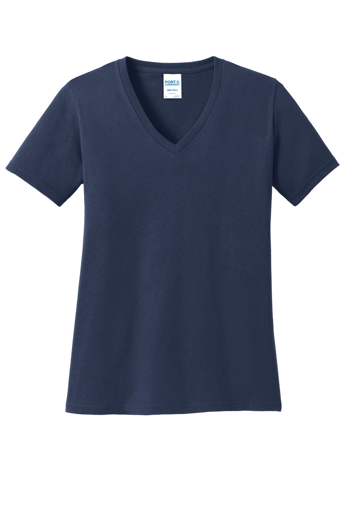 Port & Co Women's Core Cotton V-Neck Tee. LPC54V