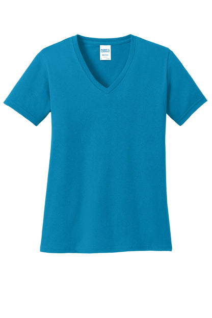 Port & Co Women's Core Cotton V-Neck Tee. LPC54V