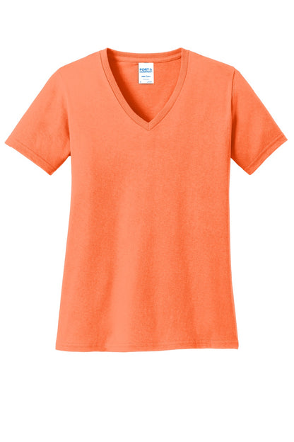 Port & Co Women's Core Cotton V-Neck Tee. LPC54V