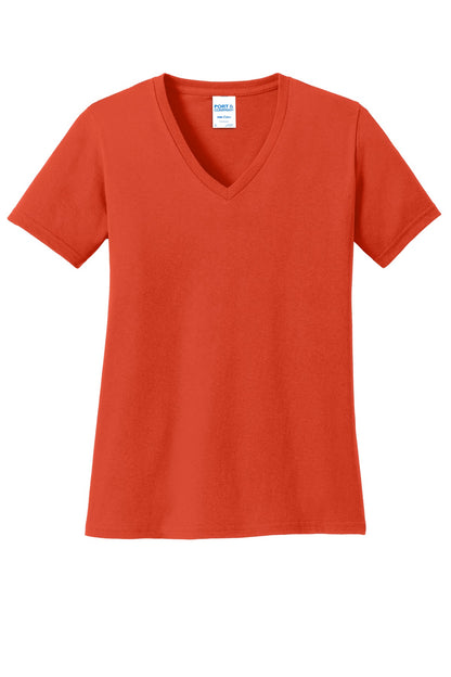 Port & Co Women's Core Cotton V-Neck Tee. LPC54V
