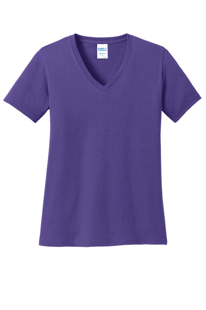 Port & Co Women's Core Cotton V-Neck Tee. LPC54V