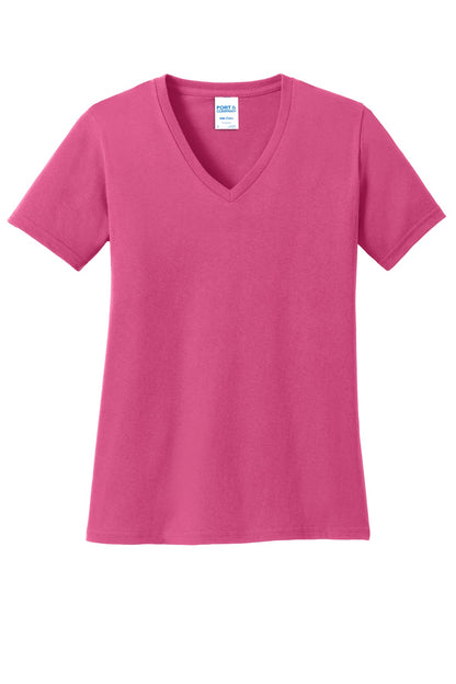 Port & Co Women's Core Cotton V-Neck Tee. LPC54V