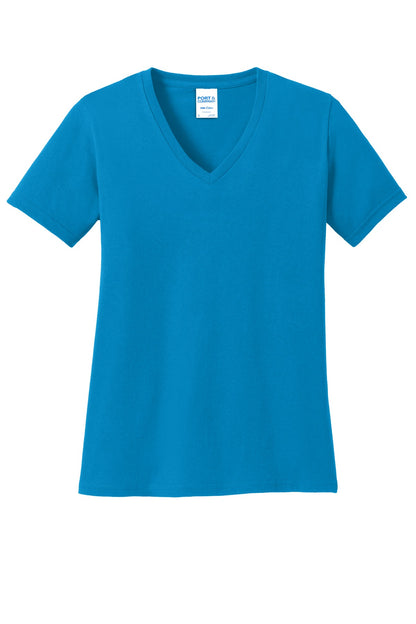 Port & Co Women's Core Cotton V-Neck Tee. LPC54V