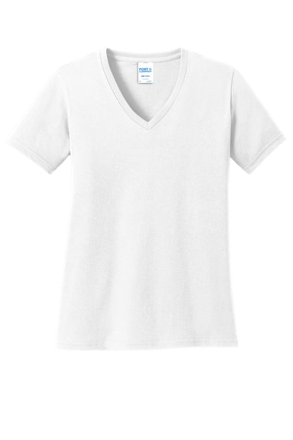 Port & Co Women's Core Cotton V-Neck Tee. LPC54V