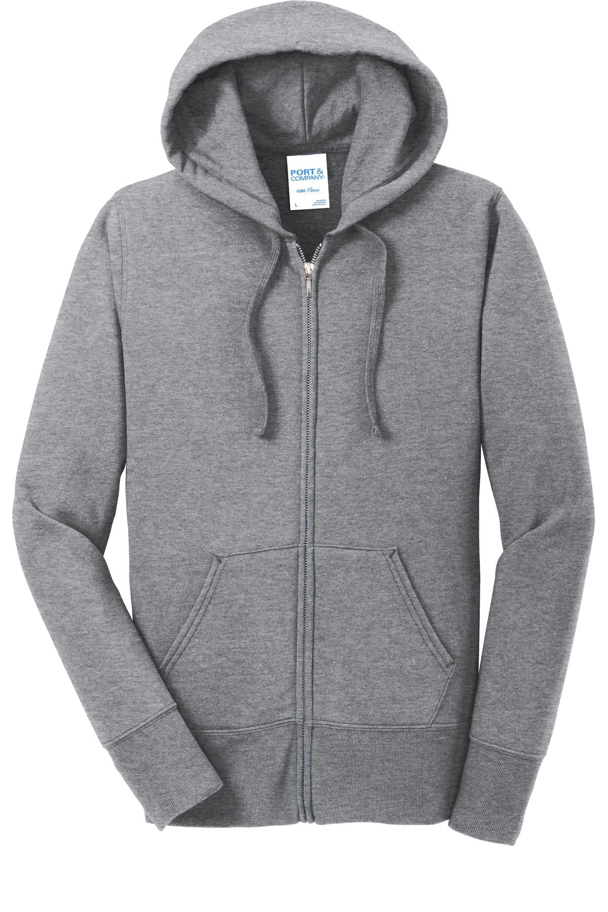 Port & Co Women's Core Fleece Full-Zip Hooded Sweatshirt. LPC78ZH