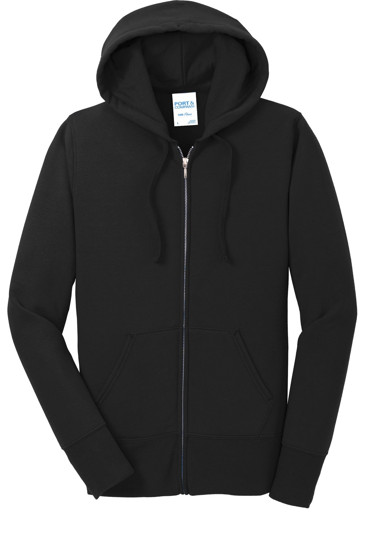 Port & Co Women's Core Fleece Full-Zip Hooded Sweatshirt. LPC78ZH