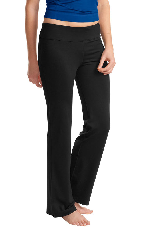 Front View of Black Sport-Tek Women's NRG Fitness Pant. LPST880  - S