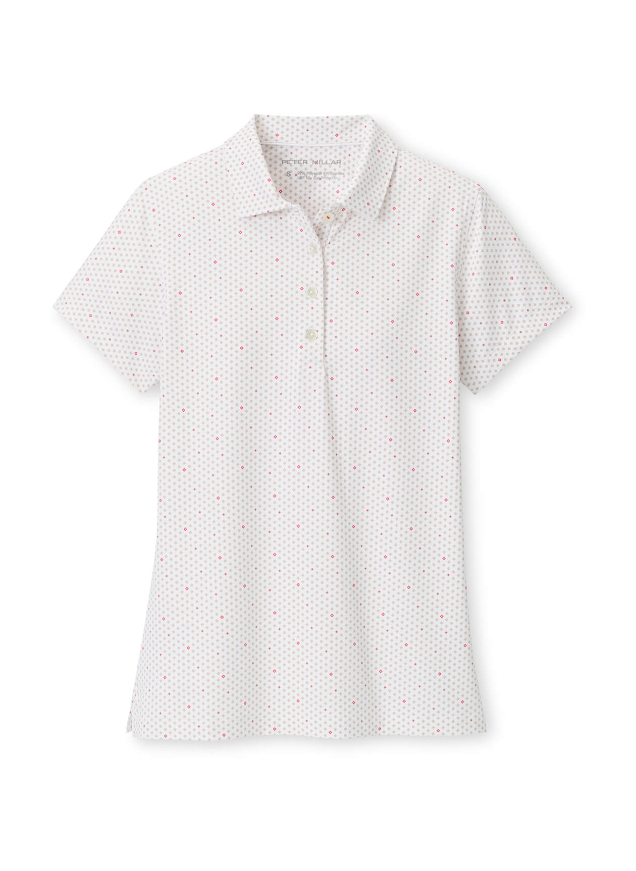 Peter Millar Women's Diamond In The Rough Short Sleeve Jersey Polo - White - XS