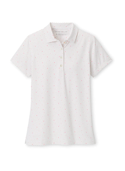 Peter Millar Women's Diamond In The Rough Short Sleeve Jersey Polo - White - XS