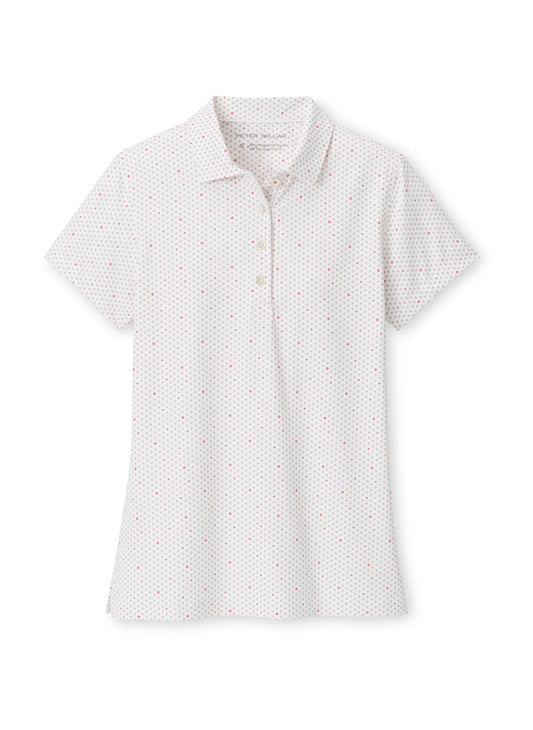 Peter Millar Women's Diamond In The Rough Short Sleeve Jersey Polo - White - XS