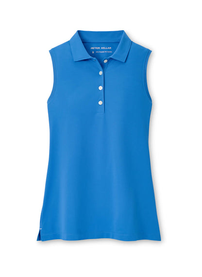 Peter Millar Women's Banded Sport Mesh Sleeveless Button Polo