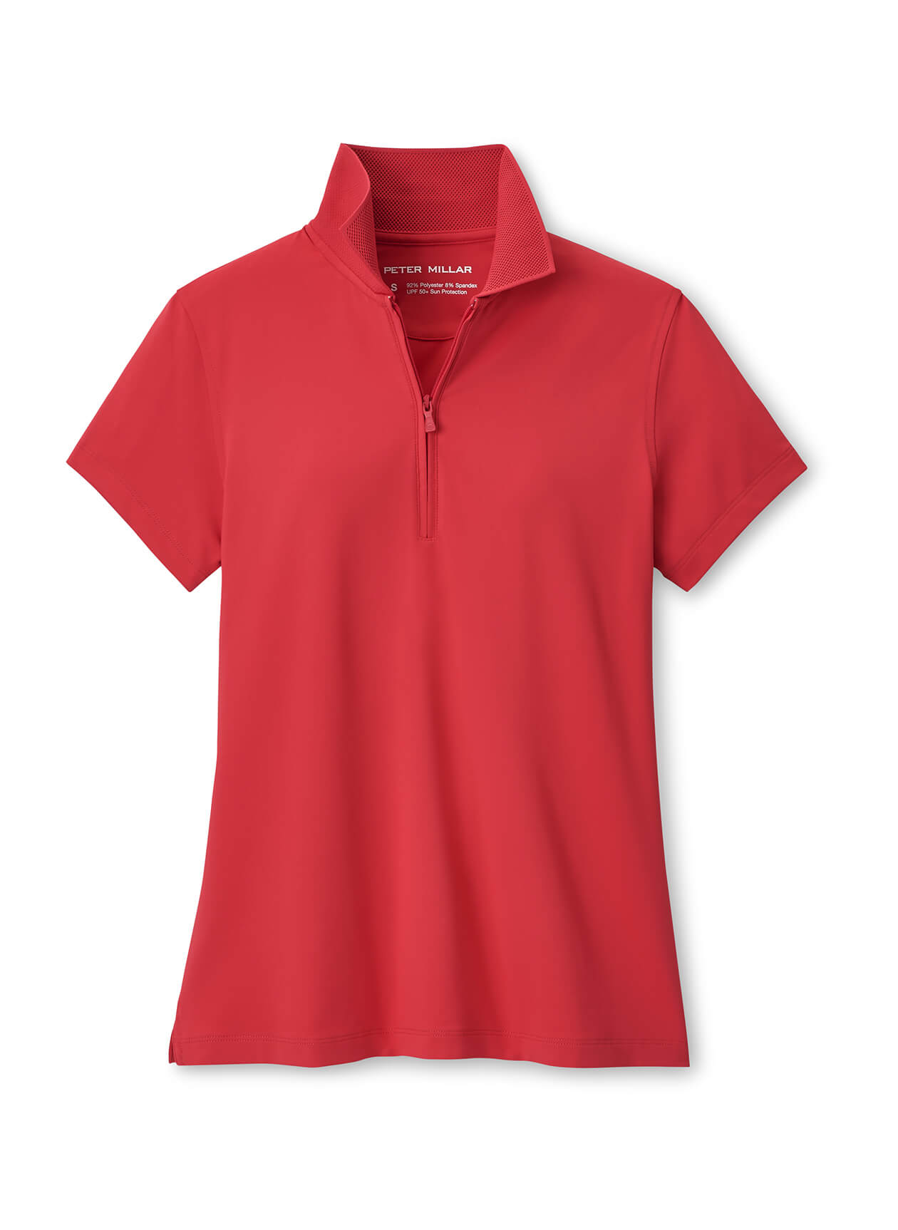Peter Millar Women's Keswick Zip Neck Short Sleeve Polo - Calabrian Red - XS
