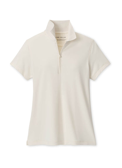 Peter Millar Women's Keswick Zip Neck Short Sleeve Polo - Calabrian Red - SM