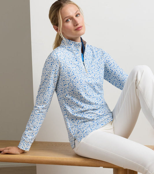 Peter Millar Women's Vino Flora Perth Performance Quarter-Zip