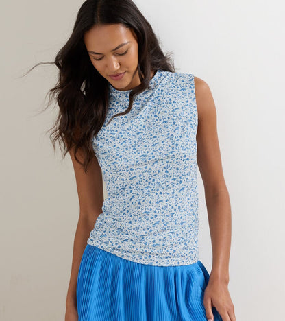 Peter Millar Women's Rachel Vino Flora Ruched Sleeveless Top