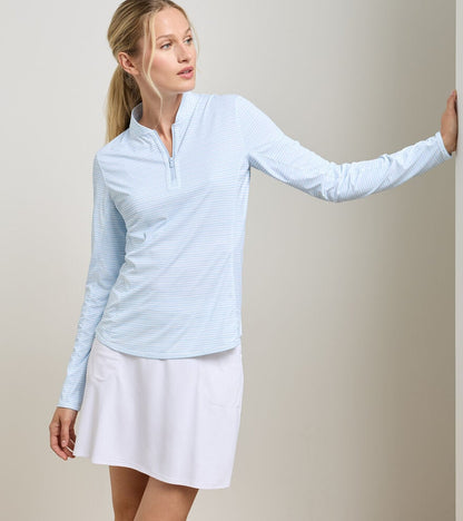 Peter Millar Women's Shadebreak Bunker Stripes Lightweight Sun Shirt