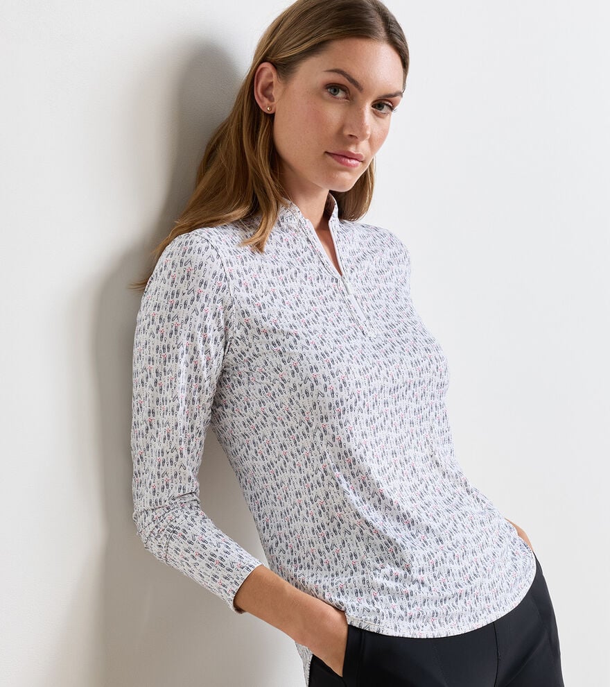 Peter Millar Women's Shadebreak Poppies In Play Lightweight Sun Shirt