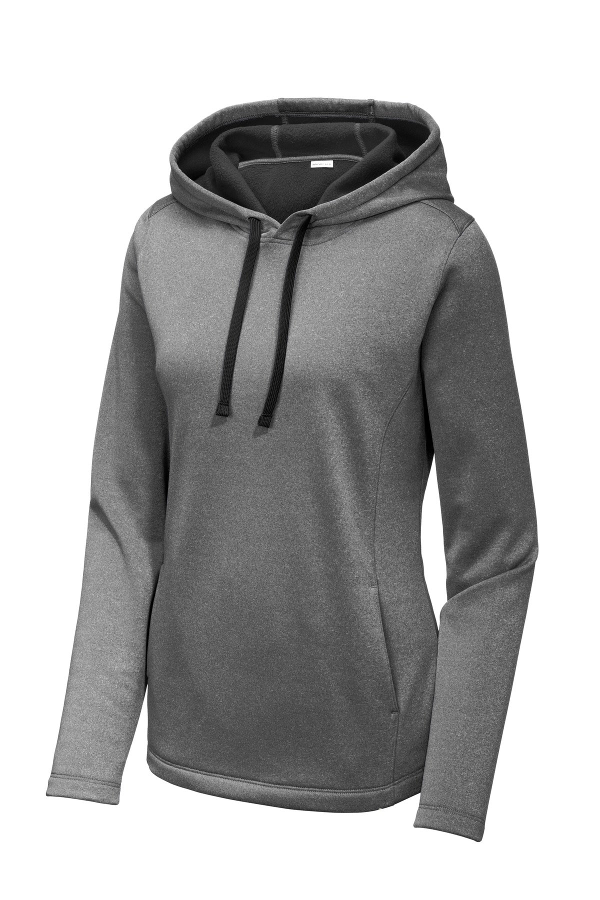 Sport-Tek Women's PosiCharge Sport-Wick Heather Fleece Hooded Pullover. LST264