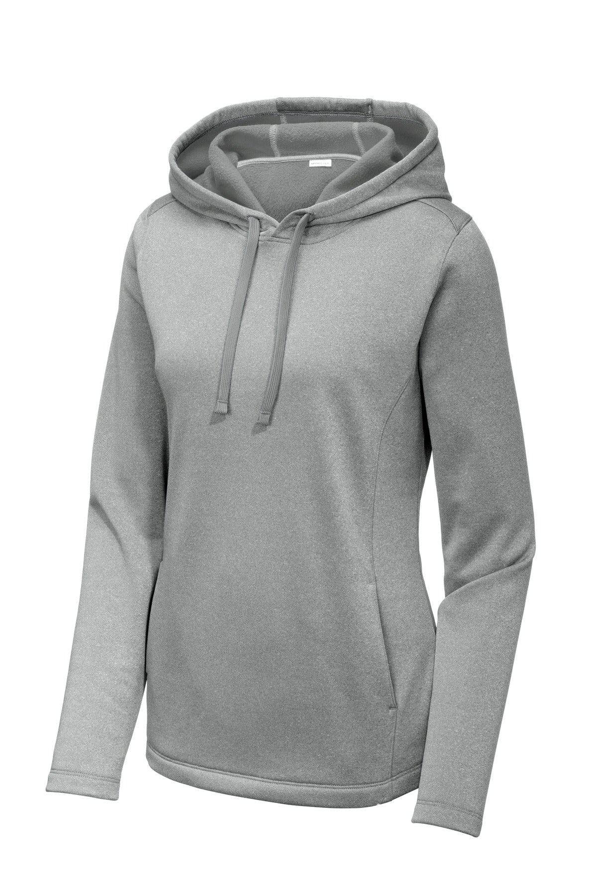 Sport-Tek Women's PosiCharge Sport-Wick Heather Fleece Hooded Pullover. LST264