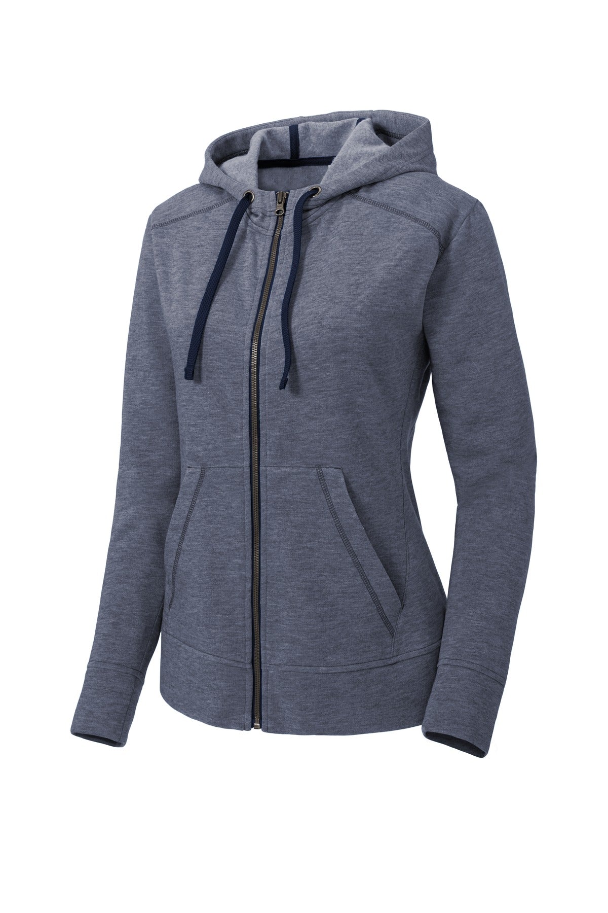 Sport-Tek Women's PosiCharge Tri-Blend Wicking Fleece Full-Zip Hooded Jacket LST293