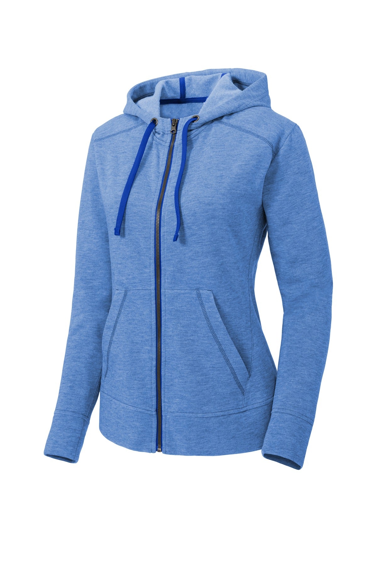 Sport-Tek Women's PosiCharge Tri-Blend Wicking Fleece Full-Zip Hooded Jacket LST293