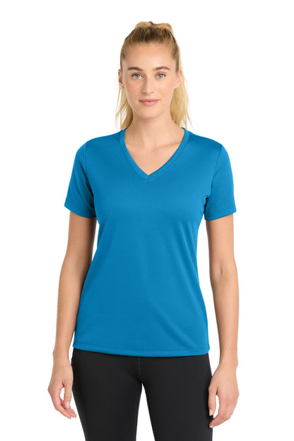 Sport-Tek Women's PosiCharge RacerMesh V-Neck Tee. LST340