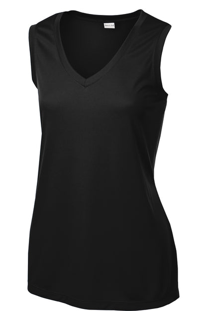 Sport-Tek Women's Sleeveless PosiCharge Competitor V-Neck Tee. LST352
