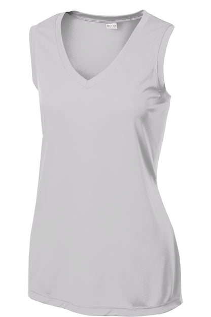 Sport-Tek Women's Sleeveless PosiCharge Competitor V-Neck Tee. LST352
