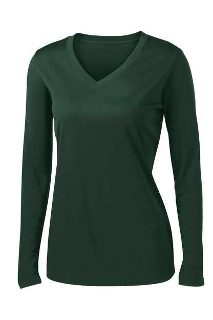 Sport-Tek Women's Long Sleeve PosiCharge Competitor V-Neck Tee. LST353LS