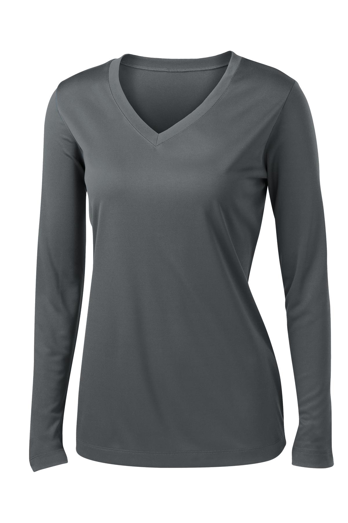 Sport-Tek Women's Long Sleeve PosiCharge Competitor V-Neck Tee. LST353LS