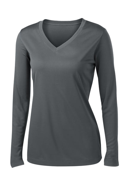 Sport-Tek Women's Long Sleeve PosiCharge Competitor V-Neck Tee. LST353LS