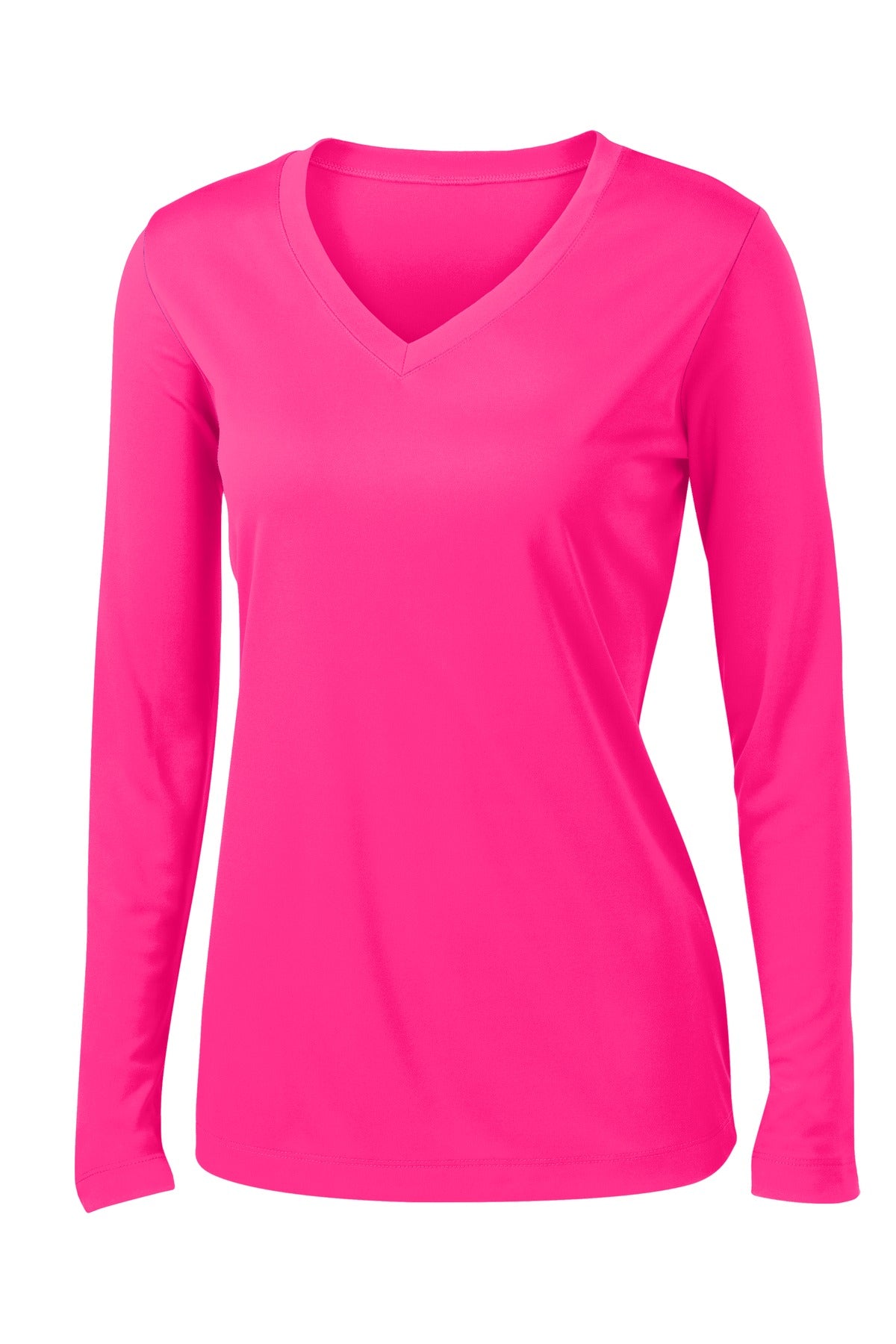 Sport-Tek Women's Long Sleeve PosiCharge Competitor V-Neck Tee. LST353LS