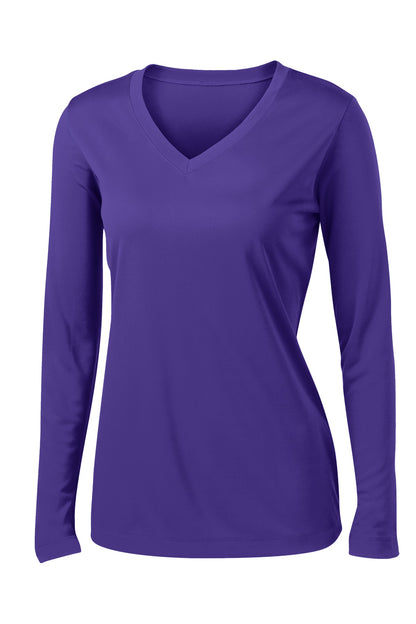 Sport-Tek Women's Long Sleeve PosiCharge Competitor V-Neck Tee. LST353LS