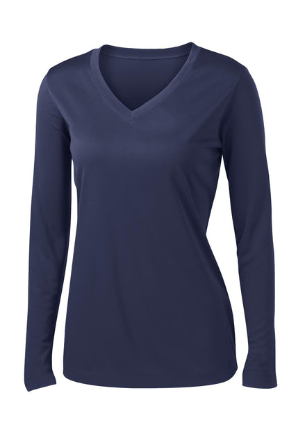 Sport-Tek Women's Long Sleeve PosiCharge Competitor V-Neck Tee. LST353LS