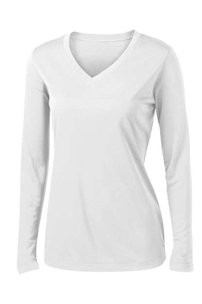 Sport-Tek Women's Long Sleeve PosiCharge Competitor V-Neck Tee. LST353LS