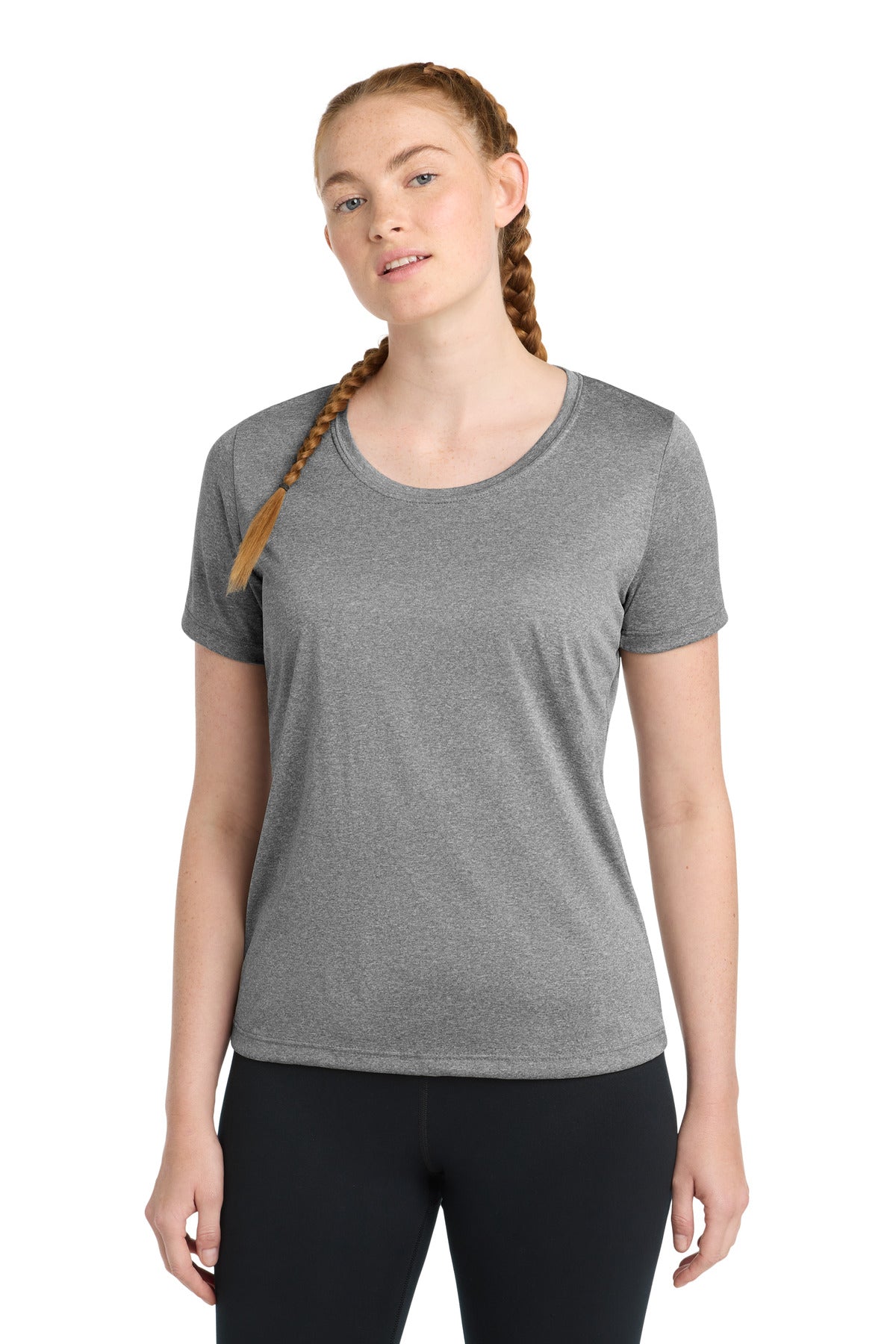 Sport-Tek Women's Heather Contender Scoop Neck Tee. LST360