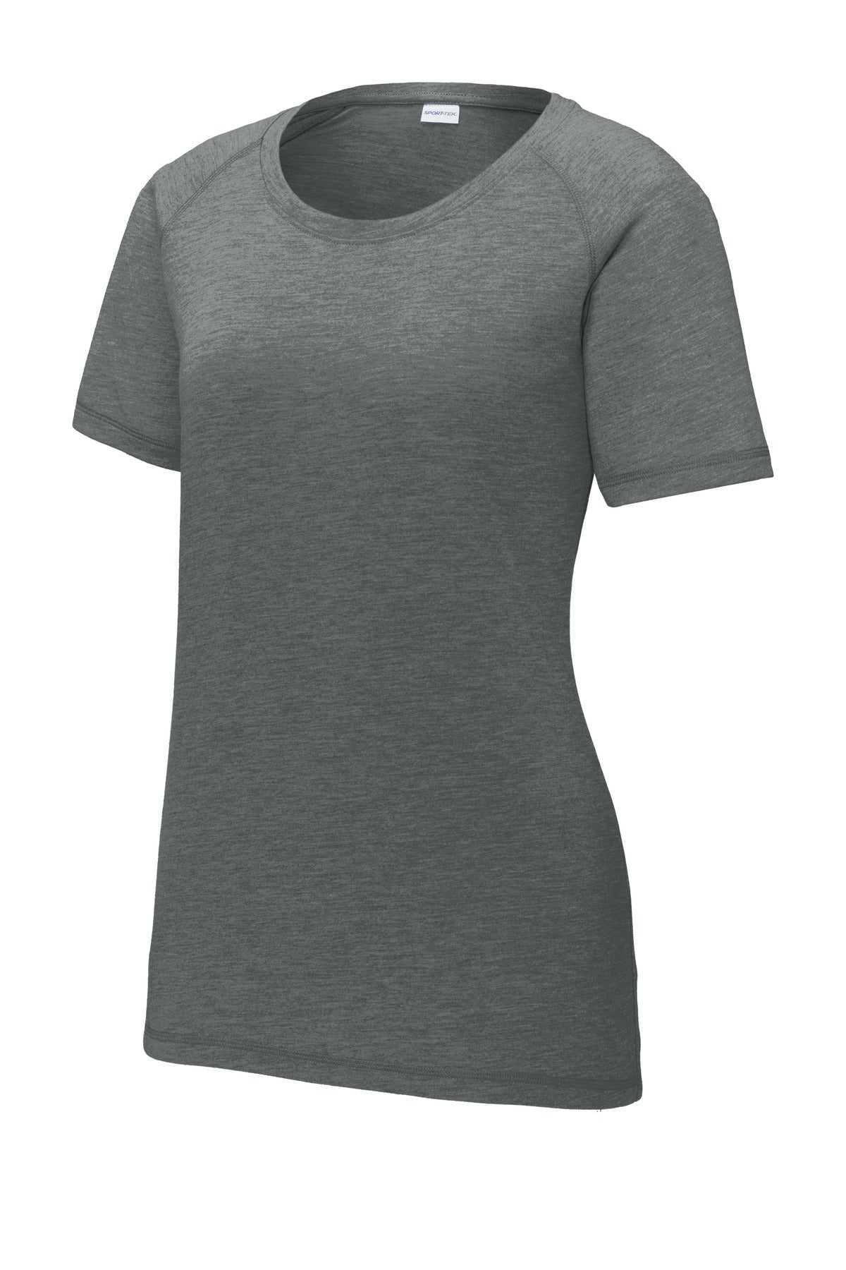 Sport-Tek Women's PosiCharge Tri-Blend Wicking Scoop Neck Raglan Tee. LST400
