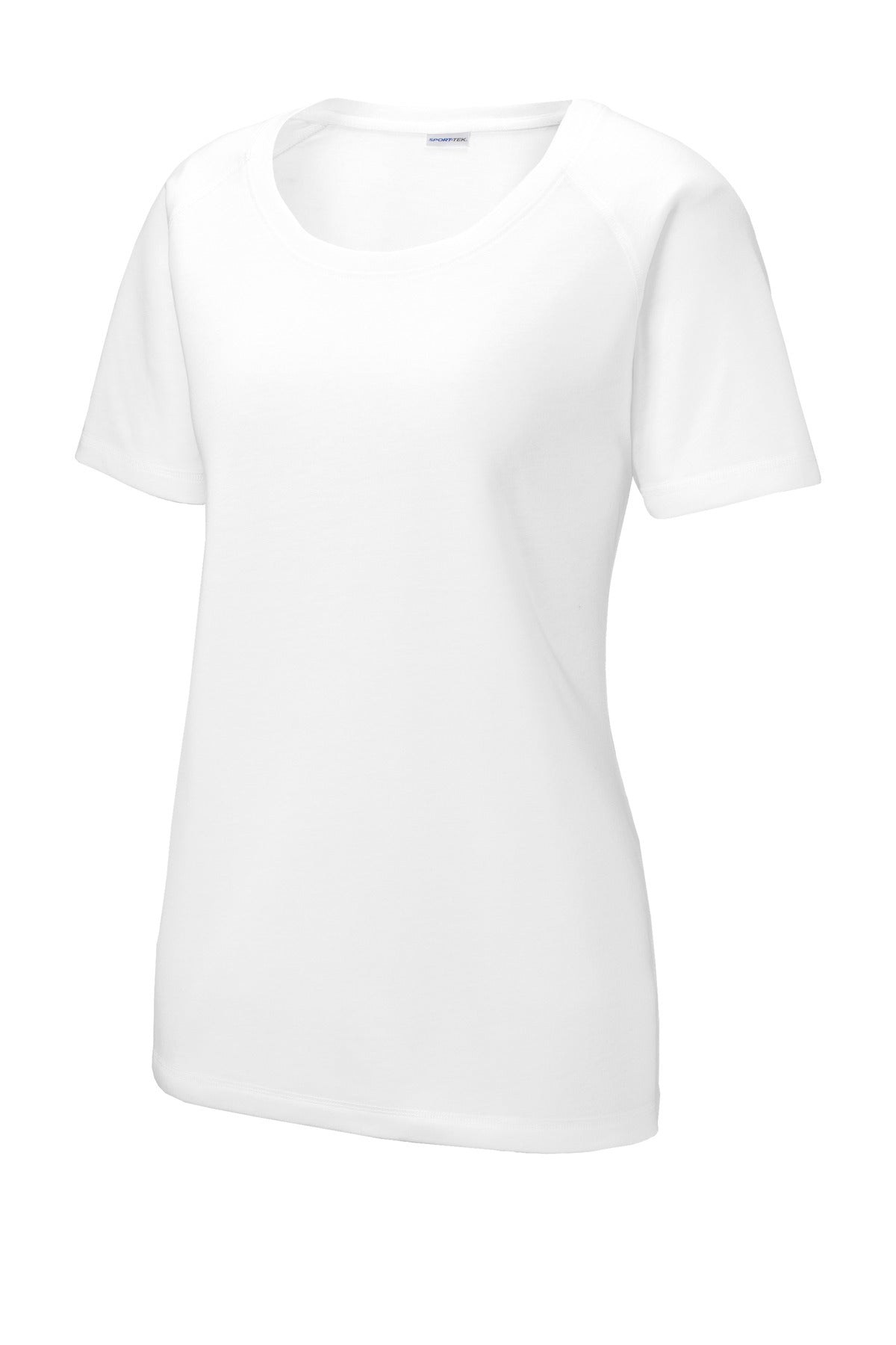 Sport-Tek Women's PosiCharge Tri-Blend Wicking Scoop Neck Raglan Tee. LST400