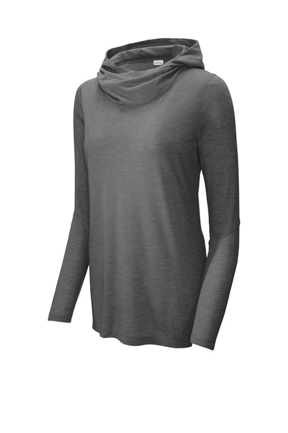 Sport-Tek Women's PosiCharge Tri-Blend Wicking Long Sleeve Hoodie LST406