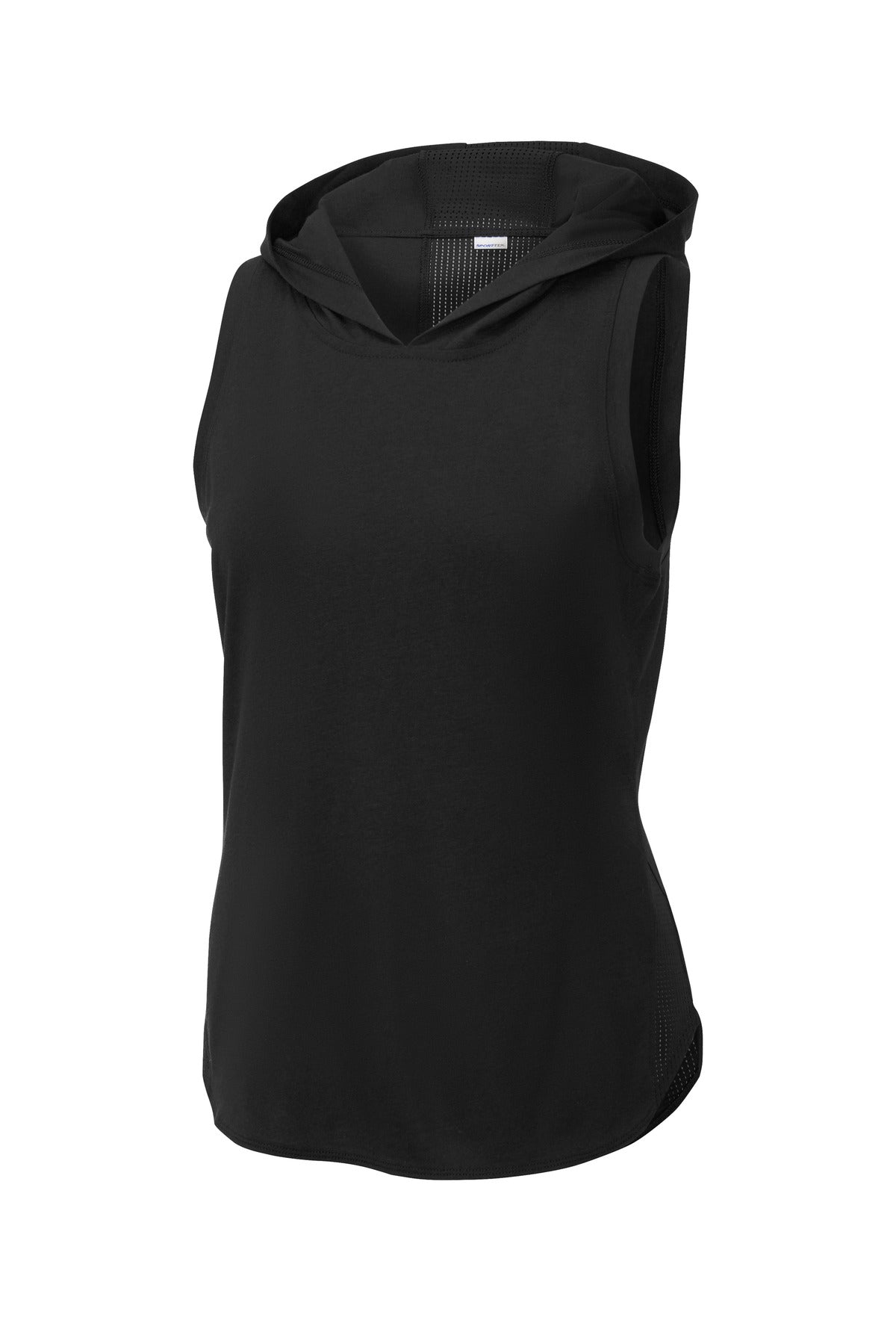 Sport-Tek Women's PosiCharge Tri-Blend Wicking Draft Hoodie Tank. LST410