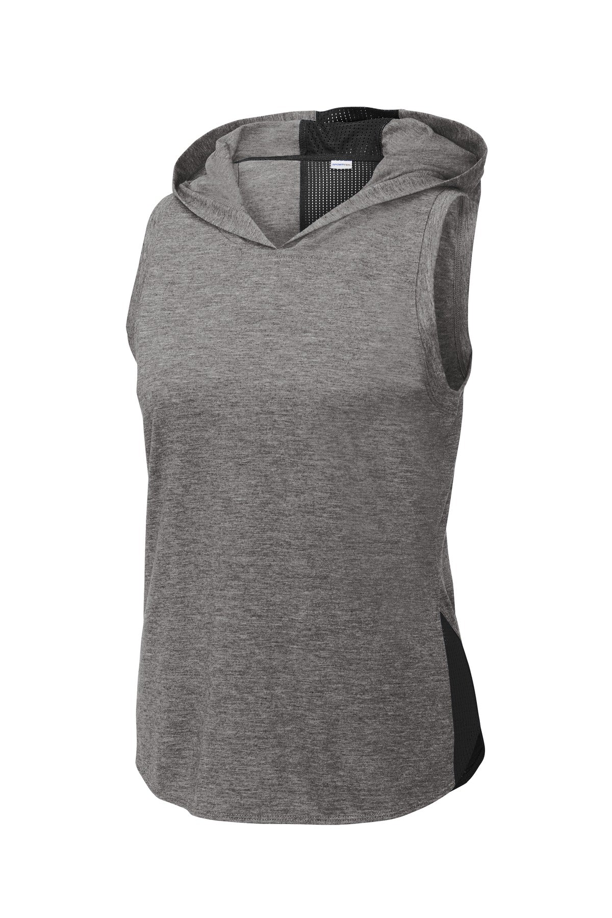 Sport-Tek Women's PosiCharge Tri-Blend Wicking Draft Hoodie Tank. LST410
