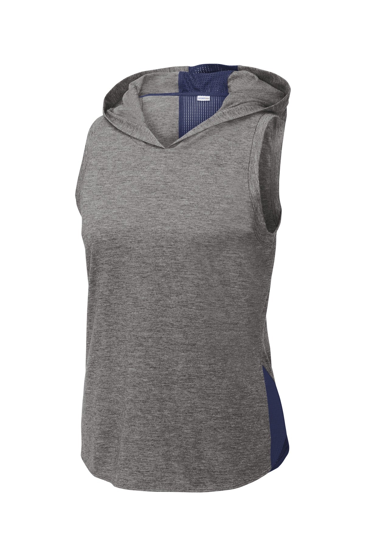 Sport-Tek Women's PosiCharge Tri-Blend Wicking Draft Hoodie Tank. LST410