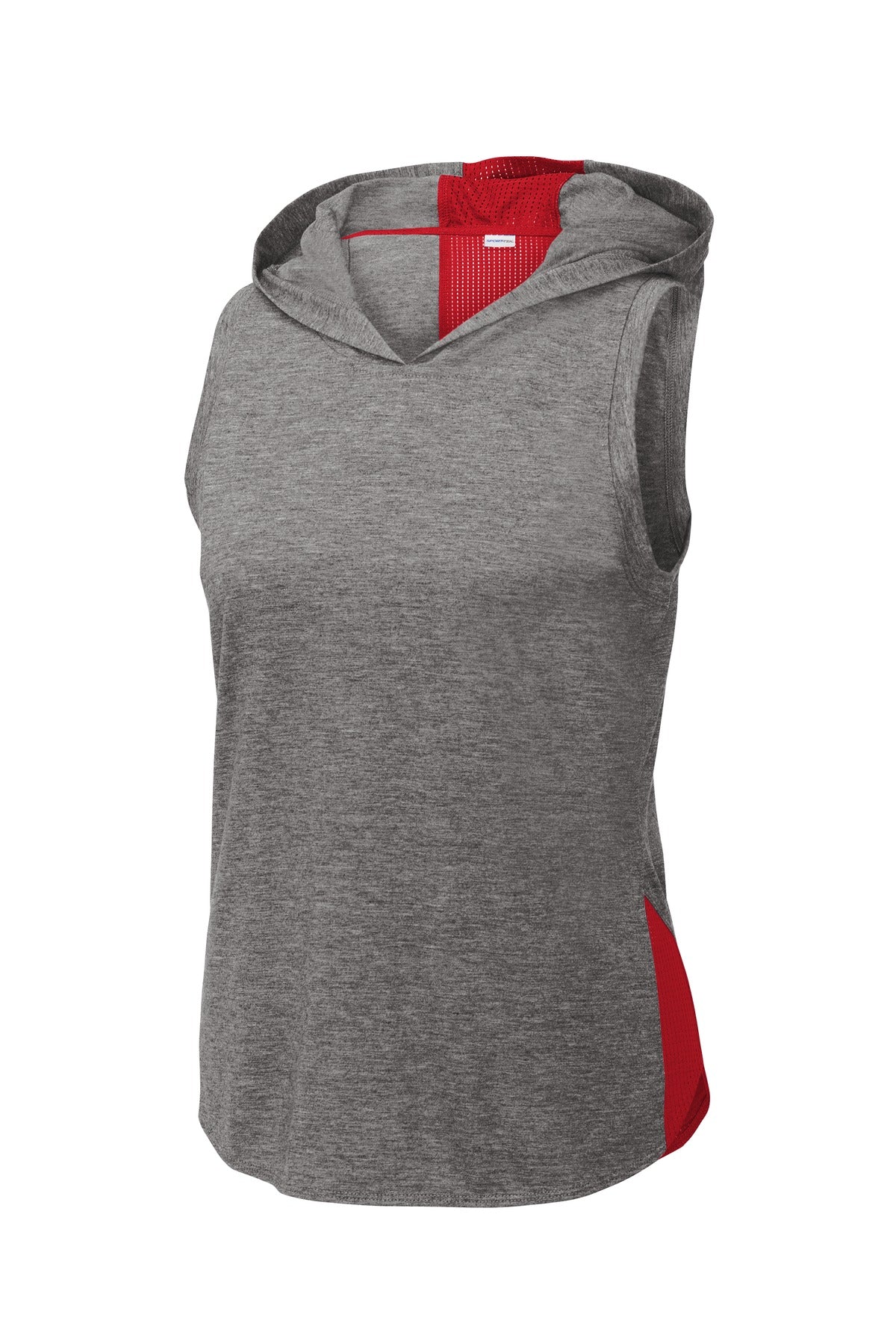 Sport-Tek Women's PosiCharge Tri-Blend Wicking Draft Hoodie Tank. LST410